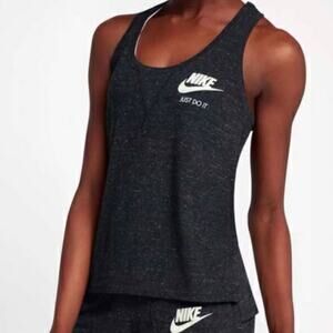 Nike just do it gym vintage black heathered workout tank M